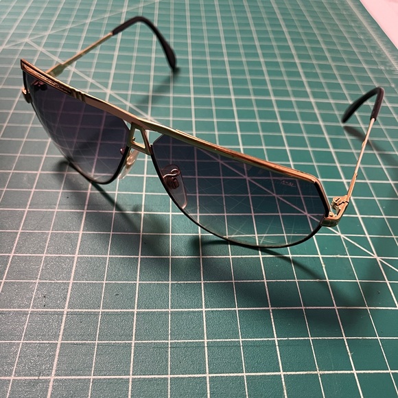 Cazal 954 Purple Gradient Tint Lenses Gold Metal Frame Vintage Sunglasses - Picture 2 of 7
